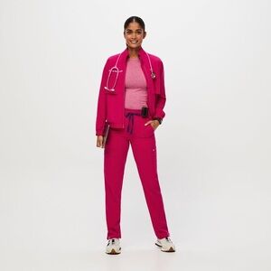 FIGS Yola High-Waisted Skinny Scrub Pants – Ultra Rose – Small Tall (BNWT)